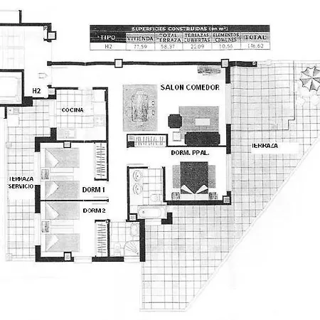 酒店 Residencial Tamarindo - Primera Linea Gran Terraza 德尼亚